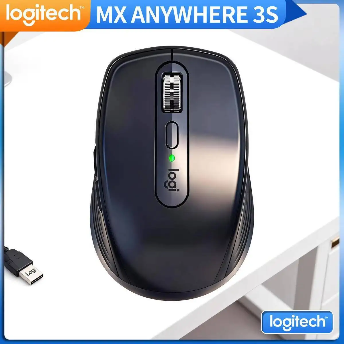 Travel MX Anywhere 3S - 8000 DPI, Hyper-Scroll, USB-C Quick Charge, Compact for Cash Bag & Laptop Bag
Travel MX Anywhere 3S - 8000 DPI, Hyper-Scroll, USB-C Quick Charge, Compact for Cash Bag & Laptop Bag