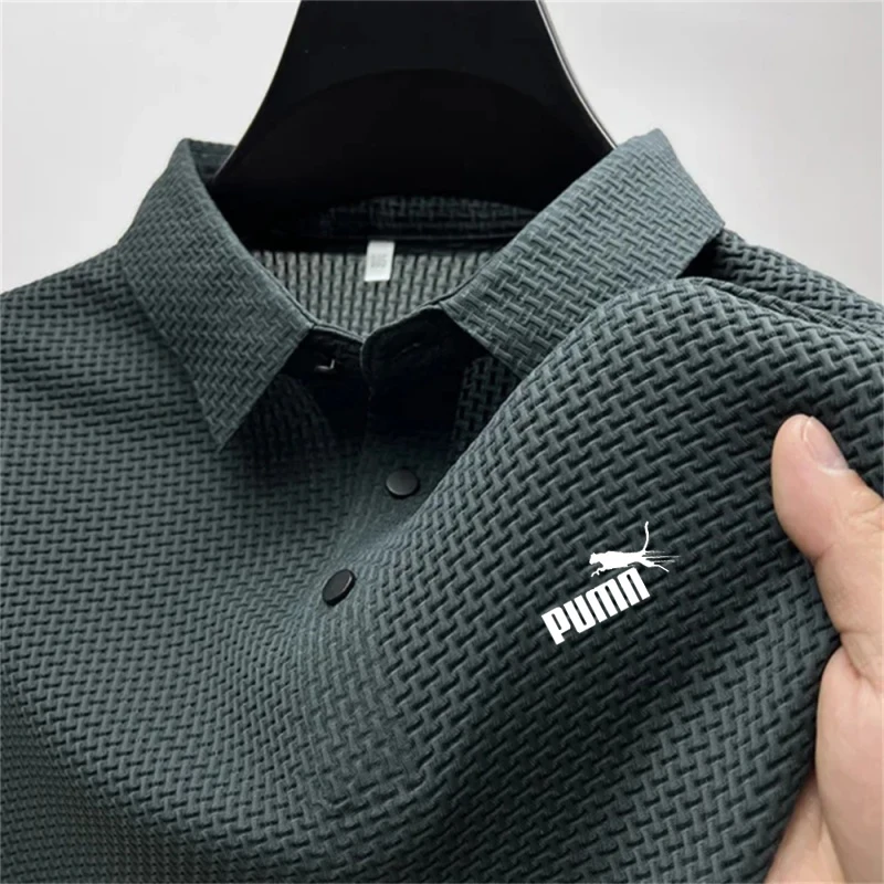Summer Men's Breathable Comfortable Business Casual Solid Color Polo Shirt with Bone Flower Design Fashionable Versatile Top
Summer Men's Breathable Comfortable Business Casual Solid Color Polo Shirt with Bone Flower Design Fashionable Versatile Top