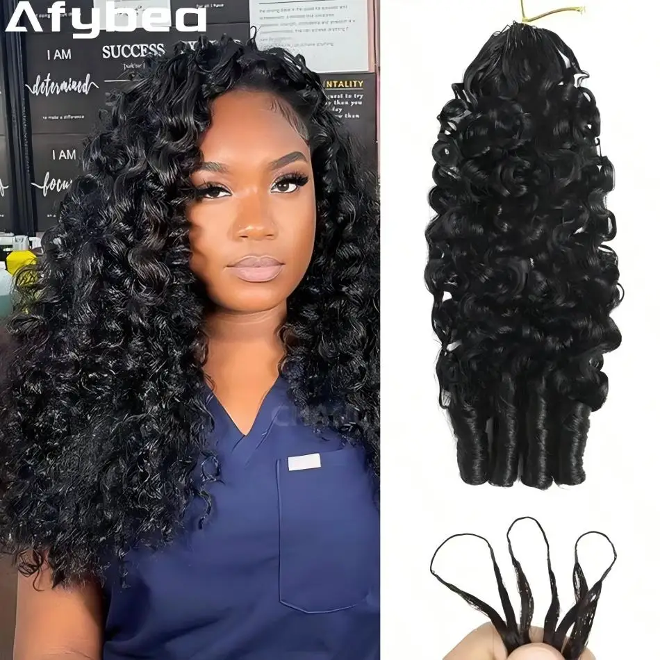 Burmese Curly Feather Crochet Human Hair Bundles Extensions 18 Inch PreSeparated Feather Invisible For Black Women Natural Color
Burmese Curly Feather Crochet Human Hair Bundles Extensions 18 Inch PreSeparated Feather Invisible For Black Women Natural Color