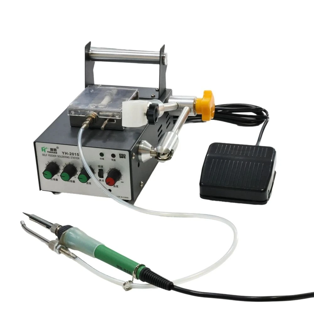 automatic tin feeding soldering station YH-2015B controlled by handheld and foot switches is safe, efficient and anti-static
automatic tin feeding soldering station YH-2015B controlled by handheld and foot switches is safe, efficient and anti-static