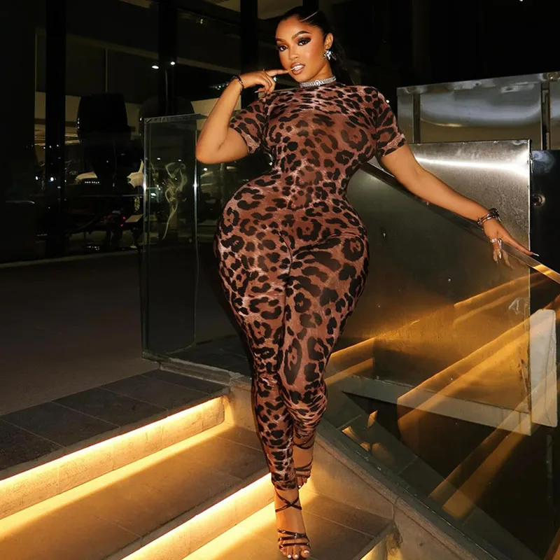 Sexy Leopard Jumpsuit for Woman Overalls Short Sleeve Backless Sheath Skinny One Piece Romper Night Club Outfits Monos Mujer
Sexy Leopard Jumpsuit for Woman Overalls Short Sleeve Backless Sheath Skinny One Piece Romper Night Club Outfits Monos Mujer