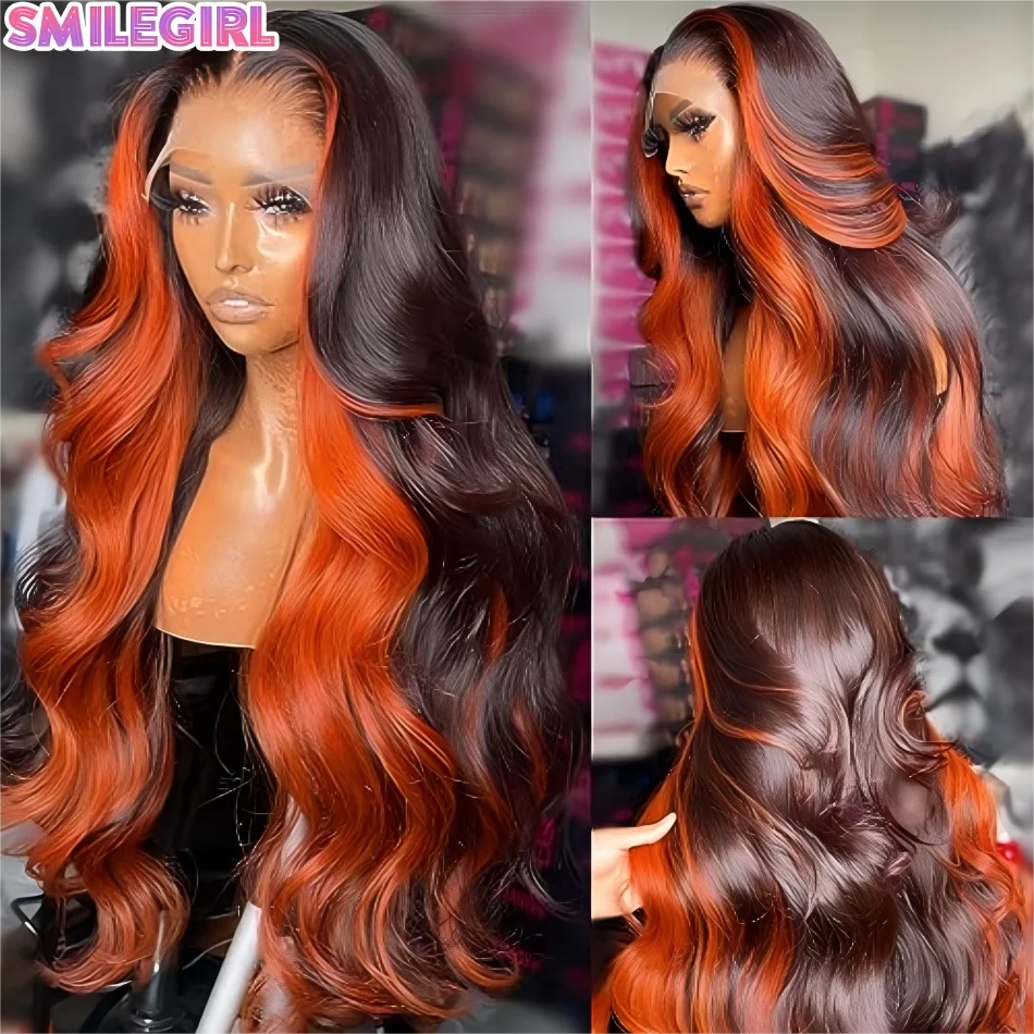 Highlight Wig Human Hair 13X6 Hd Lace Frontal Wig Black Ginger Colored Body Wave Lace Front Wig Preplucked Brazilian 250 Density
Highlight Wig Human Hair 13X6 Hd Lace Frontal Wig Black Ginger Colored Body Wave Lace Front Wig Preplucked Brazilian 250 Density