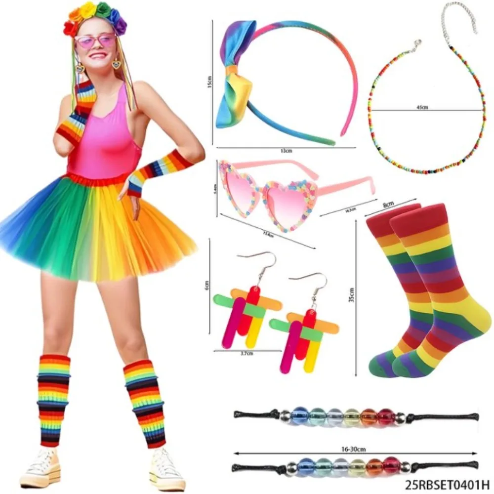 Colorful clothing accessories, including colorful glasses, shoulder straps, hats, bracelets, and other clothing accessories
Colorful clothing accessories, including colorful glasses, shoulder straps, hats, bracelets, and other clothing accessories