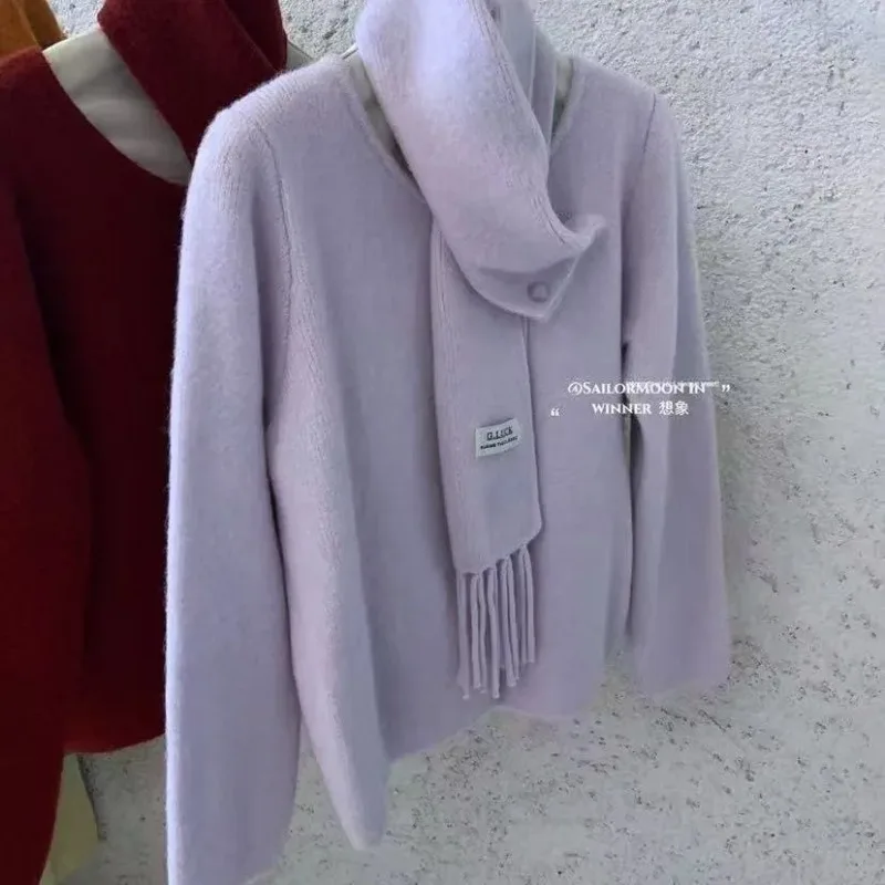 Свитер с круглым вырезом, женский осенне-зимний корейский стиль, рождественский шарф, теплый топ с длинными рукавами
Свитер с круглым вырезом, женский осенне-зимний корейский стиль, рождественский шарф, теплый топ с длинными рукавами