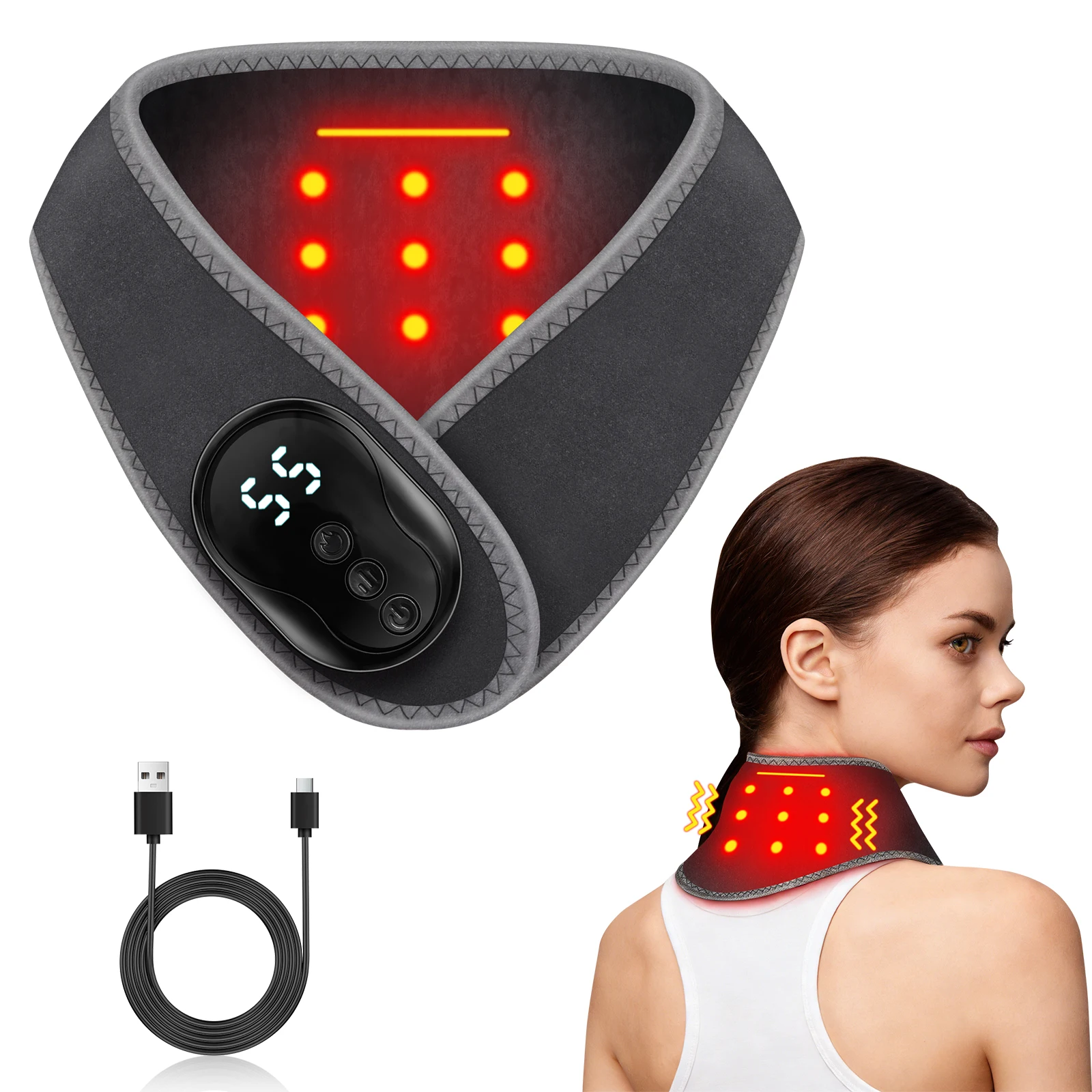 2-in-1 Cordless Electric Neck Support Massager Vibration to Relieve Neck Shoulder Tension Portable Gift for Family
2-in-1 Cordless Electric Neck Support Massager Vibration to Relieve Neck Shoulder Tension Portable Gift for Family