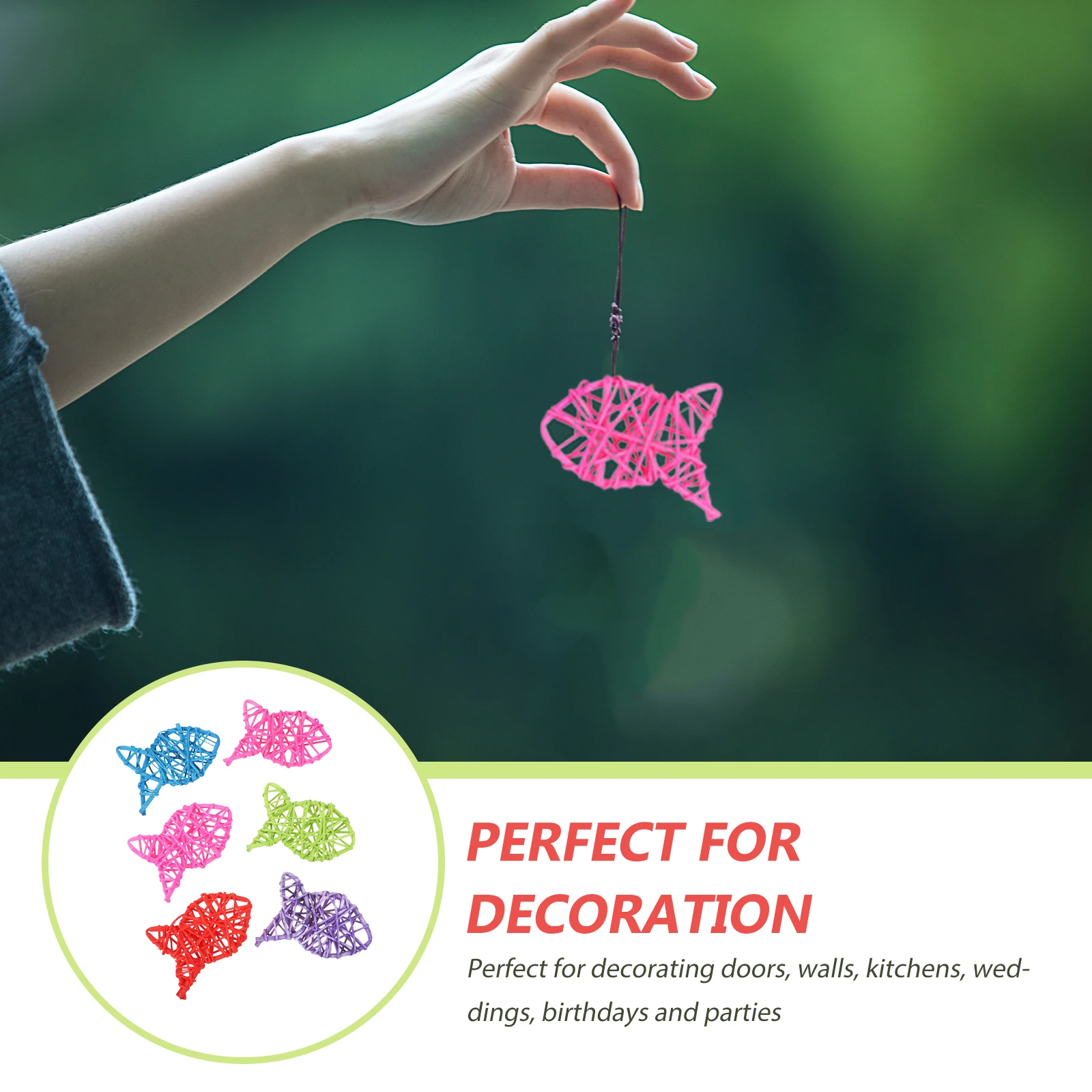 6Pcs Rattan Woven Fish-Shaped Pendant Hanging Decoration Natural Hollow Ceiling Ornaments Home Party Festival Hanging Decors
6Pcs Rattan Woven Fish-Shaped Pendant Hanging Decoration Natural Hollow Ceiling Ornaments Home Party Festival Hanging Decors