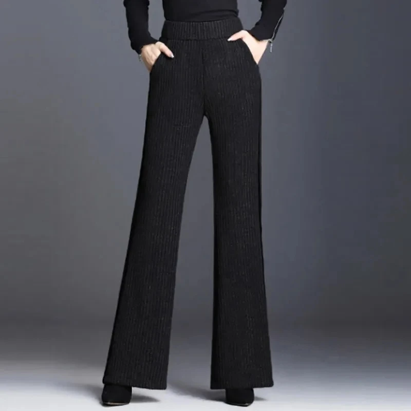 Flared Pants Women 2022 Autumn Winter Harajuku High Waist Casual Plus Velvet Trousers Fashion Stripes Pantalones De Mujer
Flared Pants Women 2022 Autumn Winter Harajuku High Waist Casual Plus Velvet Trousers Fashion Stripes Pantalones De Mujer