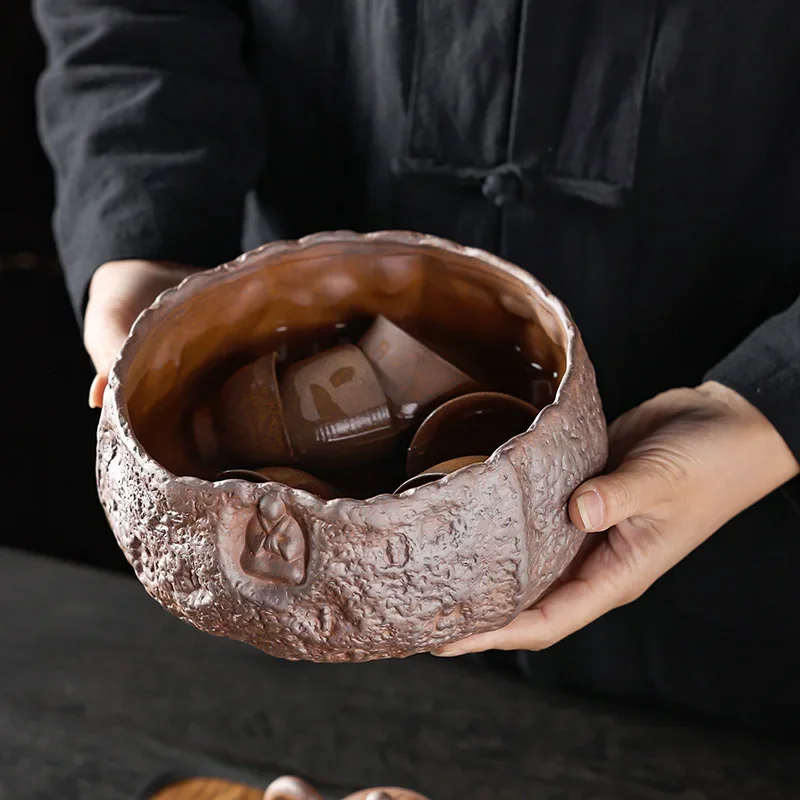 Coarse Pottery Tea Basin Handmade Meditation Small Cup Wash Washed Tea Residue Barrel Tea Utensils
Coarse Pottery Tea Basin Handmade Meditation Small Cup Wash Washed Tea Residue Barrel Tea Utensils