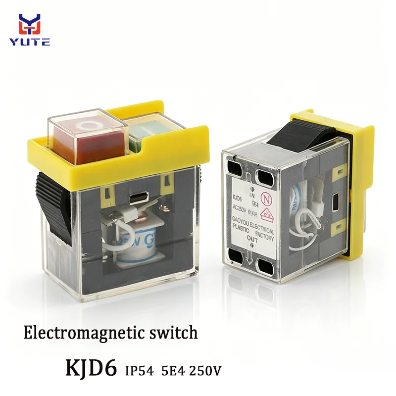 KJD6 waterproof electromagnetic switch, 250V, 2 power tool button switch, 5E4
KJD6 waterproof electromagnetic switch, 250V, 2 power tool button switch, 5E4