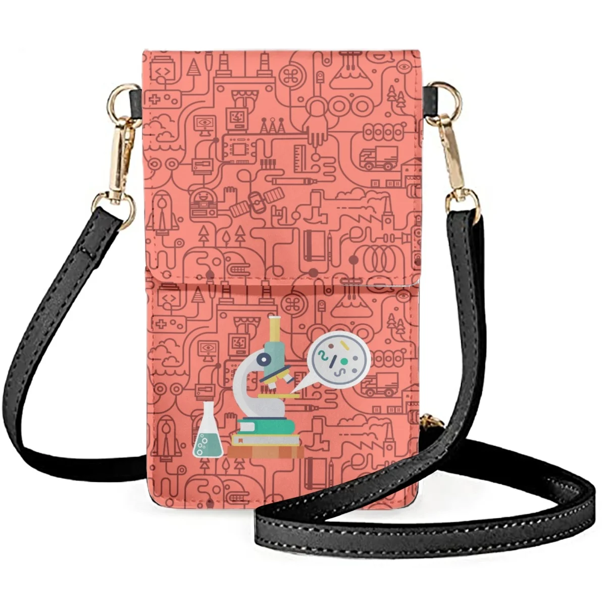 FORUDESIGNS Universal Mobile Phone Bag Animation Microscope Design Cellphone Bags One Shoulder Good-looking Durable Wallet Lady
FORUDESIGNS Universal Mobile Phone Bag Animation Microscope Design Cellphone Bags One Shoulder Good-looking Durable Wallet Lady