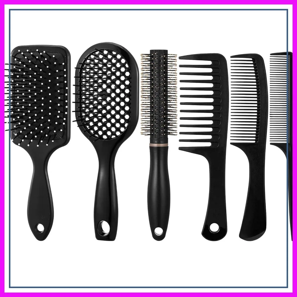 6Pcs Hair Brush Set: Detangler for Women Men, Wet Dry Curly Straight Hair
6Pcs Hair Brush Set: Detangler for Women Men, Wet Dry Curly Straight Hair