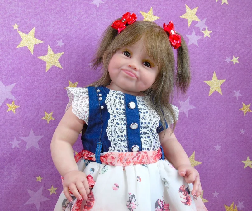 Handmade Custom Made Realistic Reborn Baby Doll Devi - 28inch Lifelike Silicone Baby with Hand-Rooted Hair
Handmade Custom Made Realistic Reborn Baby Doll Devi - 28inch Lifelike Silicone Baby with Hand-Rooted Hair