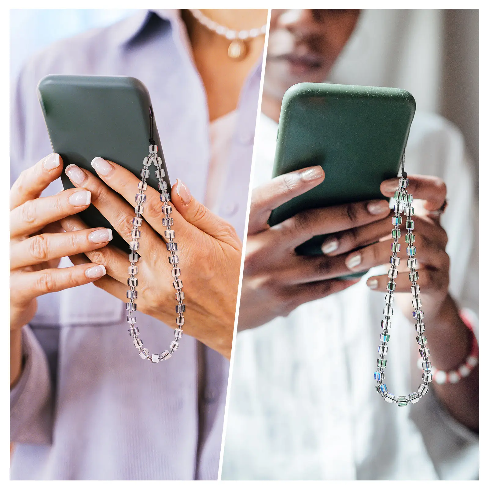 2Pcs Mobile Phone Chain Crystal Beads Lightweight Anti-Lost Wrist Strap Decorative Hand Chain for Phone Wallet Keychain Mobile
2Pcs Mobile Phone Chain Crystal Beads Lightweight Anti-Lost Wrist Strap Decorative Hand Chain for Phone Wallet Keychain Mobile