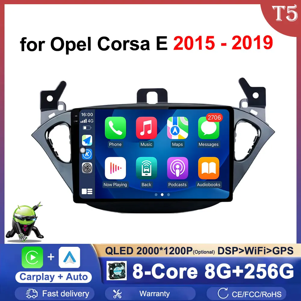 9 '' for Opel Corsa E 2015 - 2019 Android OS Auto Carplay Car Radio Video Multimedia Player DSP Stereo BT WiFi 4G Bluetooth
9 '' for Opel Corsa E 2015 - 2019 Android OS Auto Carplay Car Radio Video Multimedia Player DSP Stereo BT WiFi 4G Bluetooth
