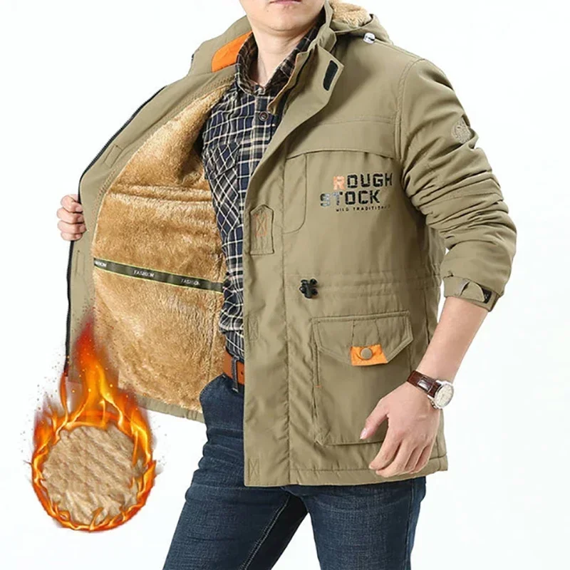 Outdoor Assault Suit Winter Plush Thick Men's Coat Windproof Waterproof Mountaineering Suit Men's Large Multi Pocket Work Jacket
Outdoor Assault Suit Winter Plush Thick Men's Coat Windproof Waterproof Mountaineering Suit Men's Large Multi Pocket Work Jacket