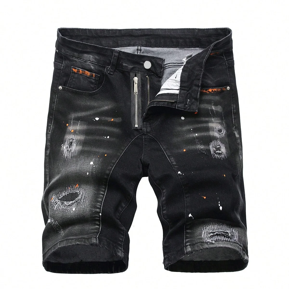 Summer Ripped Shorts Jeans Men Denim Shorts Pants Straight Stretch Casual Cool Thin Knee Length Fashion Brand Daily Trousers
Summer Ripped Shorts Jeans Men Denim Shorts Pants Straight Stretch Casual Cool Thin Knee Length Fashion Brand Daily Trousers