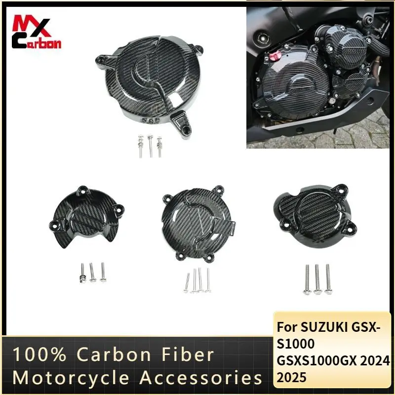 For Suzuki GSX-S1000GX GSXS1000GX 2024 2025 100% Carbon Fiber Engine Protective Cover Kits Motorcycle Accessories
For Suzuki GSX-S1000GX GSXS1000GX 2024 2025 100% Carbon Fiber Engine Protective Cover Kits Motorcycle Accessories