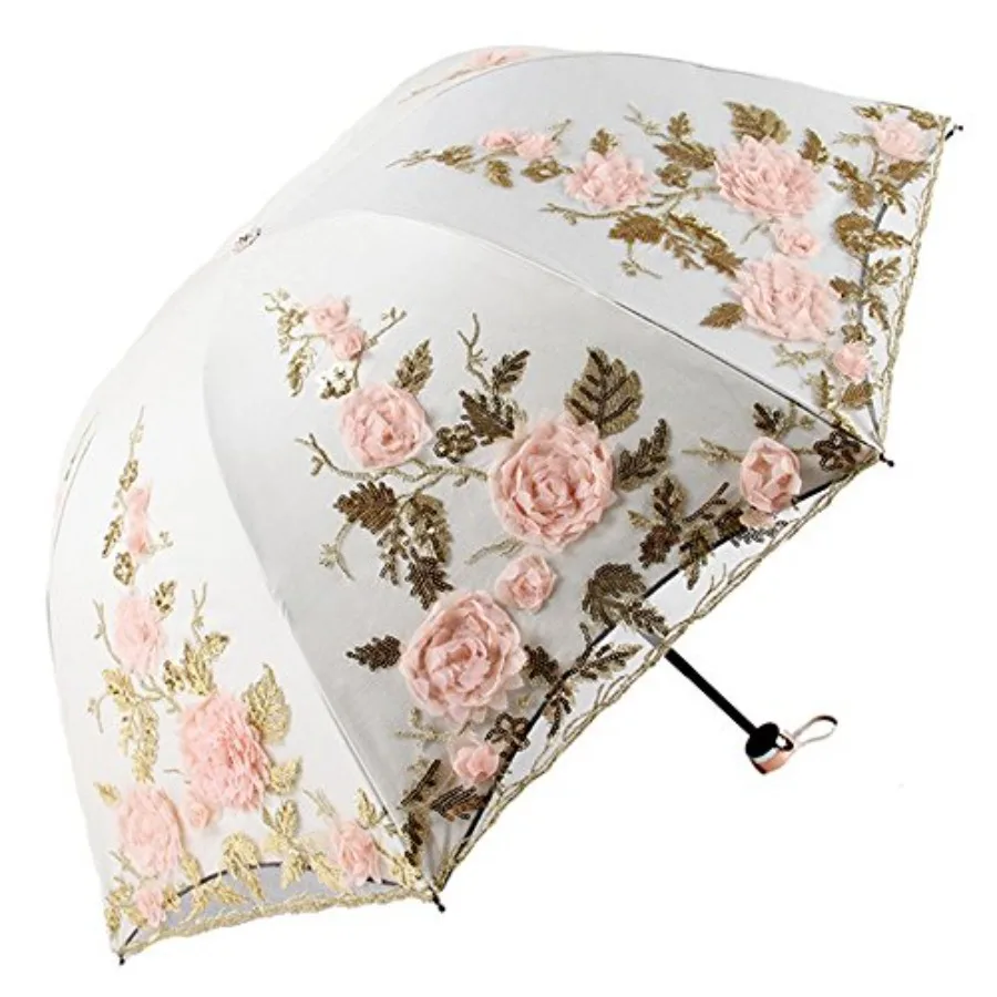 Vintage Lace UV Sun Parasol Folding 3D Flower Embroidery Umbrella
Vintage Lace UV Sun Parasol Folding 3D Flower Embroidery Umbrella