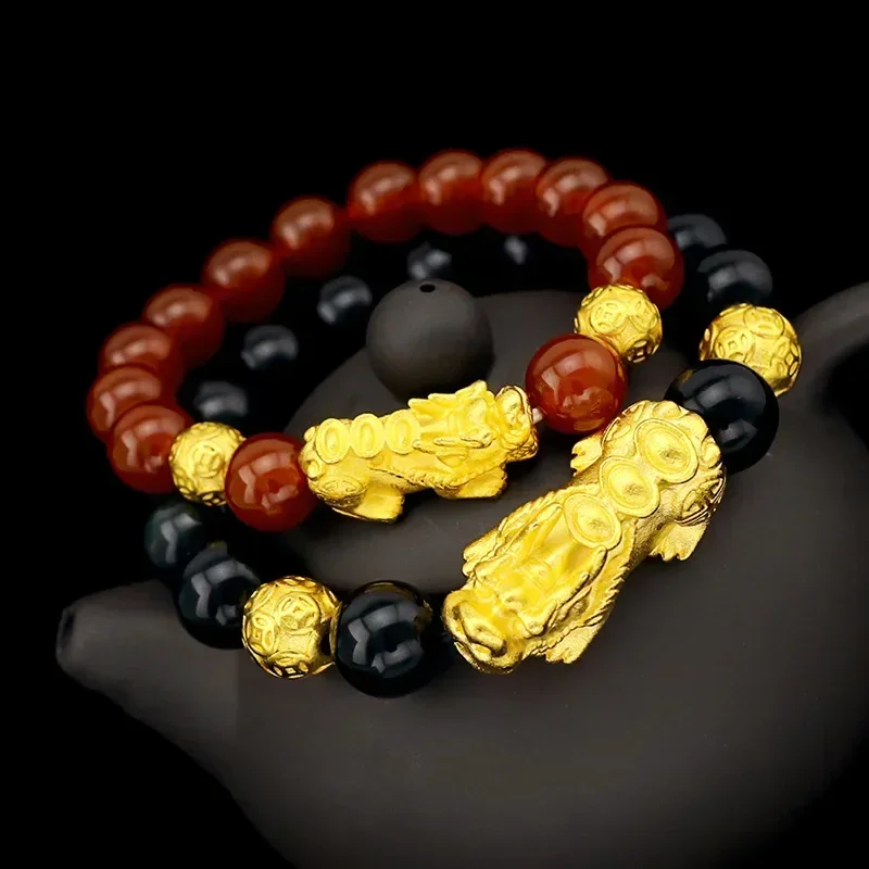 9999 Real Gold 24K Couple Lucky Transshipment Sanyuanbao Pixiu Bracelet Gold Passepartout Men's and Women's Bracelet
9999 Real Gold 24K Couple Lucky Transshipment Sanyuanbao Pixiu Bracelet Gold Passepartout Men's and Women's Bracelet