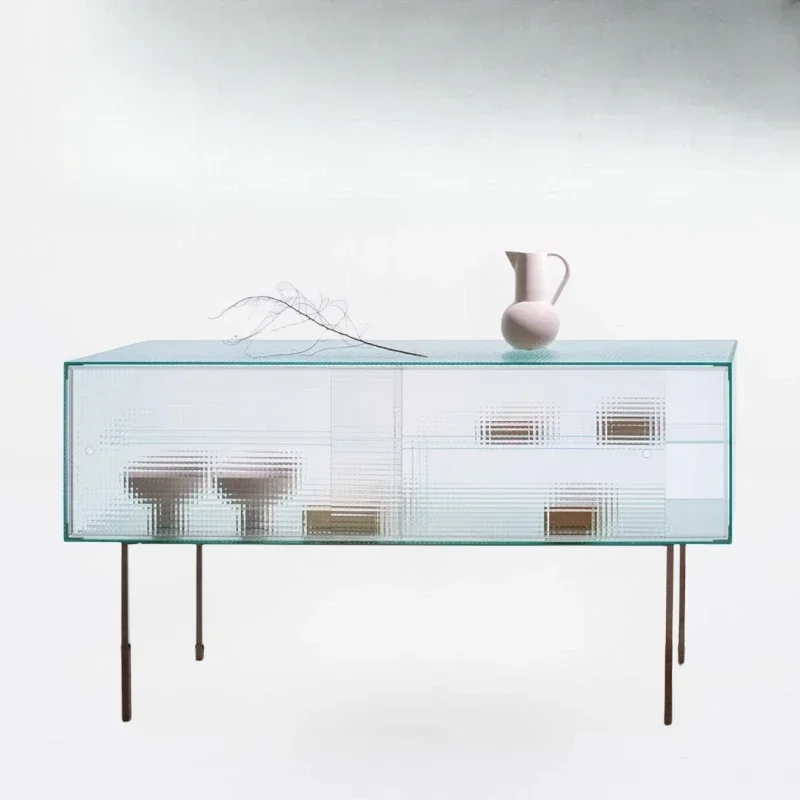 Italian minimalist glass side cabinet rack, light luxury entrance storage cabinet, modern simple living room wall locker
Italian minimalist glass side cabinet rack, light luxury entrance storage cabinet, modern simple living room wall locker