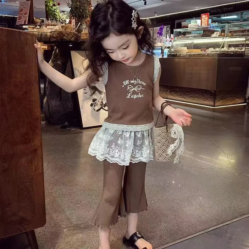 Summer Baby Girls Clothes Sets 2025 New Kids Lace Sleeveless Vest+Pants 2 pieces Suit Children's Clothing Fashiona Casual Outfit
Summer Baby Girls Clothes Sets 2025 New Kids Lace Sleeveless Vest+Pants 2 pieces Suit Children's Clothing Fashiona Casual Outfit