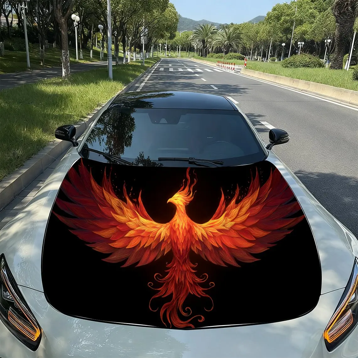 Flame Phoenix Mythical Power PVC Car Hood Wraps, Self-Adhesive Waterproof Car Bonnet Decal Sticker, Car Decoration Protection St
Flame Phoenix Mythical Power PVC Car Hood Wraps, Self-Adhesive Waterproof Car Bonnet Decal Sticker, Car Decoration Protection St