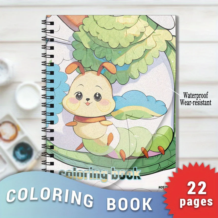 Cute Caterpillar Coloring Book - 8.3×11.2 Inches, 22 Pages. Perfect for relaxing and relieving stress in a childlike style
Cute Caterpillar Coloring Book - 8.3×11.2 Inches, 22 Pages. Perfect for relaxing and relieving stress in a childlike style