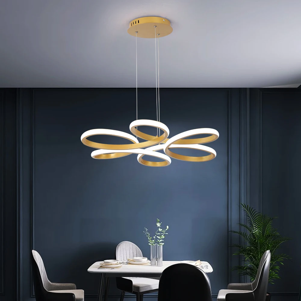 Modern Acrylic Aluminum Led Chandelier Hanging Light With Remote Control Dimming 90-260V Pendan Light Fixtures For Bedroom Roon
Modern Acrylic Aluminum Led Chandelier Hanging Light With Remote Control Dimming 90-260V Pendan Light Fixtures For Bedroom Roon