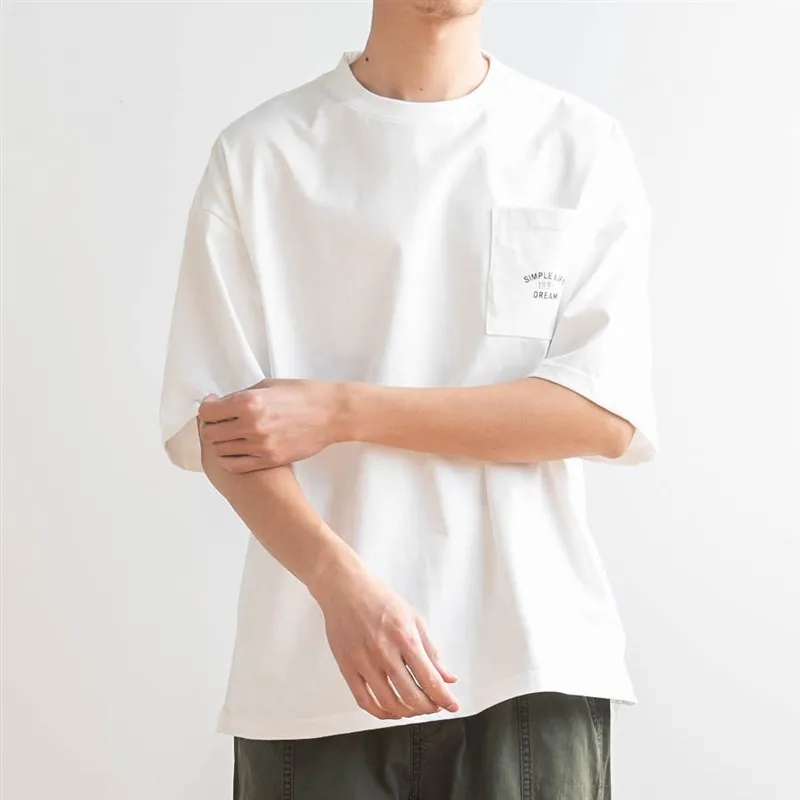 Retro Japanese Style Pure Cotton round Neck T-Shirt Men's Loose Fit Outdoor Casual Tee Pocket Design Breathable Comfortable
Retro Japanese Style Pure Cotton round Neck T-Shirt Men's Loose Fit Outdoor Casual Tee Pocket Design Breathable Comfortable