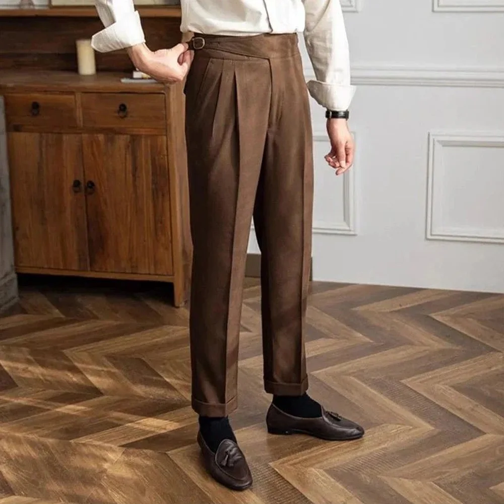 Classic Men's Pants for Man Polyester Straight-Leg Business Casual Solid Color Trousers Work Trouser Tailoring Clothing
Classic Men's Pants for Man Polyester Straight-Leg Business Casual Solid Color Trousers Work Trouser Tailoring Clothing