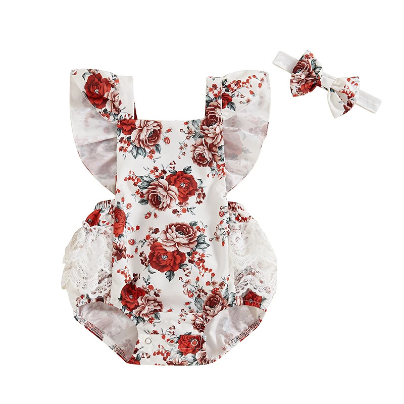 Newborn Baby Girls Floral Rompers Lace Ruffles Fly Sleeve Sleeveless Backless Bodysuits Summer Clothes
Newborn Baby Girls Floral Rompers Lace Ruffles Fly Sleeve Sleeveless Backless Bodysuits Summer Clothes
