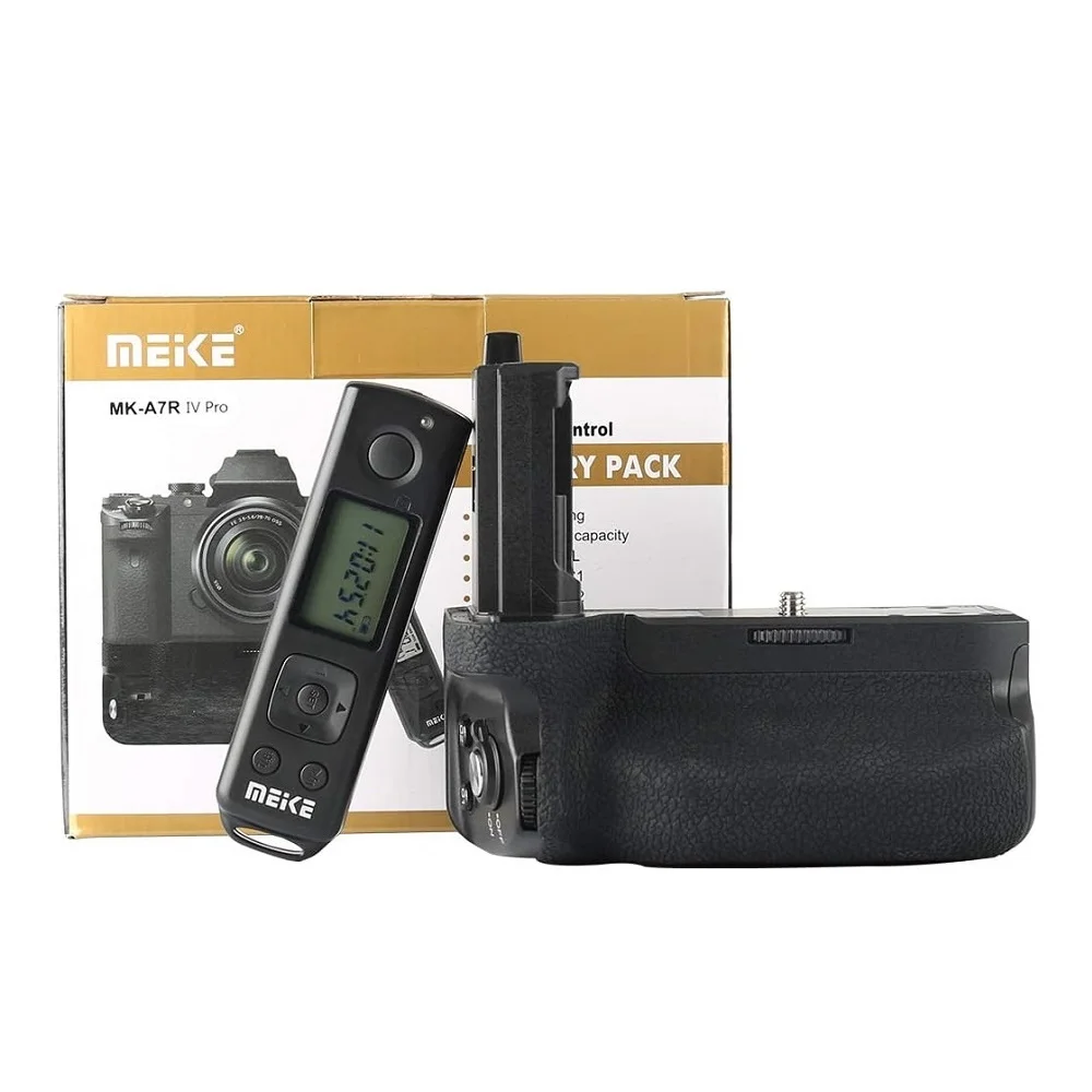 Meike MK-A7RIV Pro Vertical Battery Grip with 2.4 G Wireless Remote Control for Sony A7IV A7RIV A9II A7R4 A7SIII Camera
Meike MK-A7RIV Pro Vertical Battery Grip with 2.4 G Wireless Remote Control for Sony A7IV A7RIV A9II A7R4 A7SIII Camera