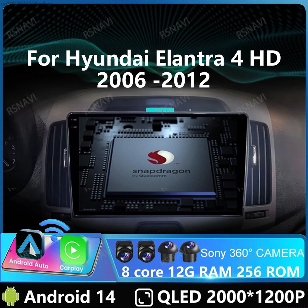 Car Radio Andoird 14 For Hyundai Elantra 4 HD 2006 -2012 AUTO BT Autoradio Stereo Head Unit DVD 2DIN GPS 4G LTE Viedo Player DSP
Car Radio Andoird 14 For Hyundai Elantra 4 HD 2006 -2012 AUTO BT Autoradio Stereo Head Unit DVD 2DIN GPS 4G LTE Viedo Player DSP