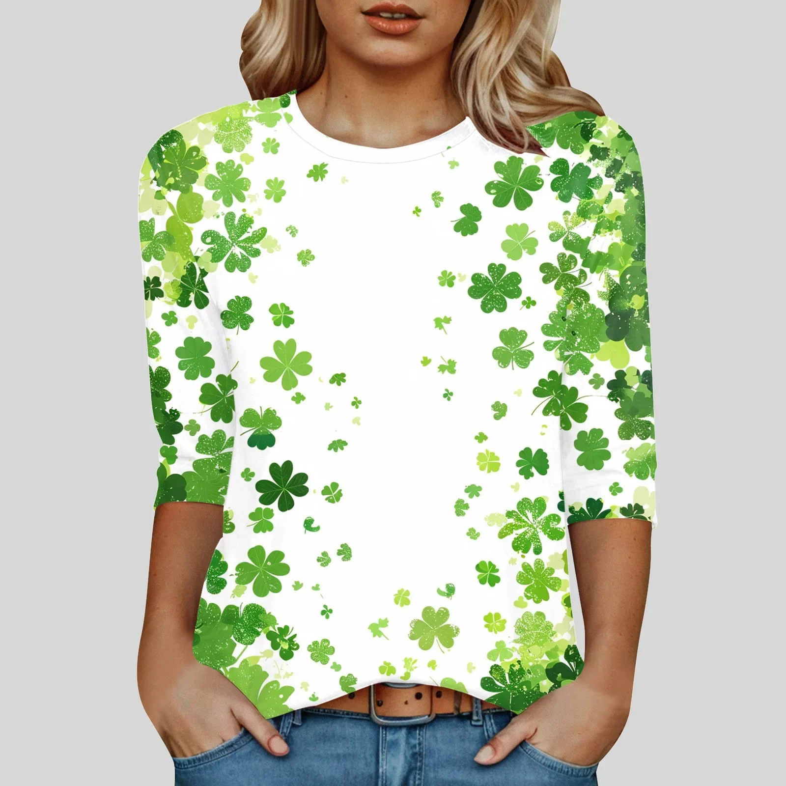 Short Sleeve Shirts Womenst Patrick Day Fashion T Shirt Hot 3/4 Sleeve Printed Tops Festival Casual Streetwear Costumes 2025
Short Sleeve Shirts Womenst Patrick Day Fashion T Shirt Hot 3/4 Sleeve Printed Tops Festival Casual Streetwear Costumes 2025