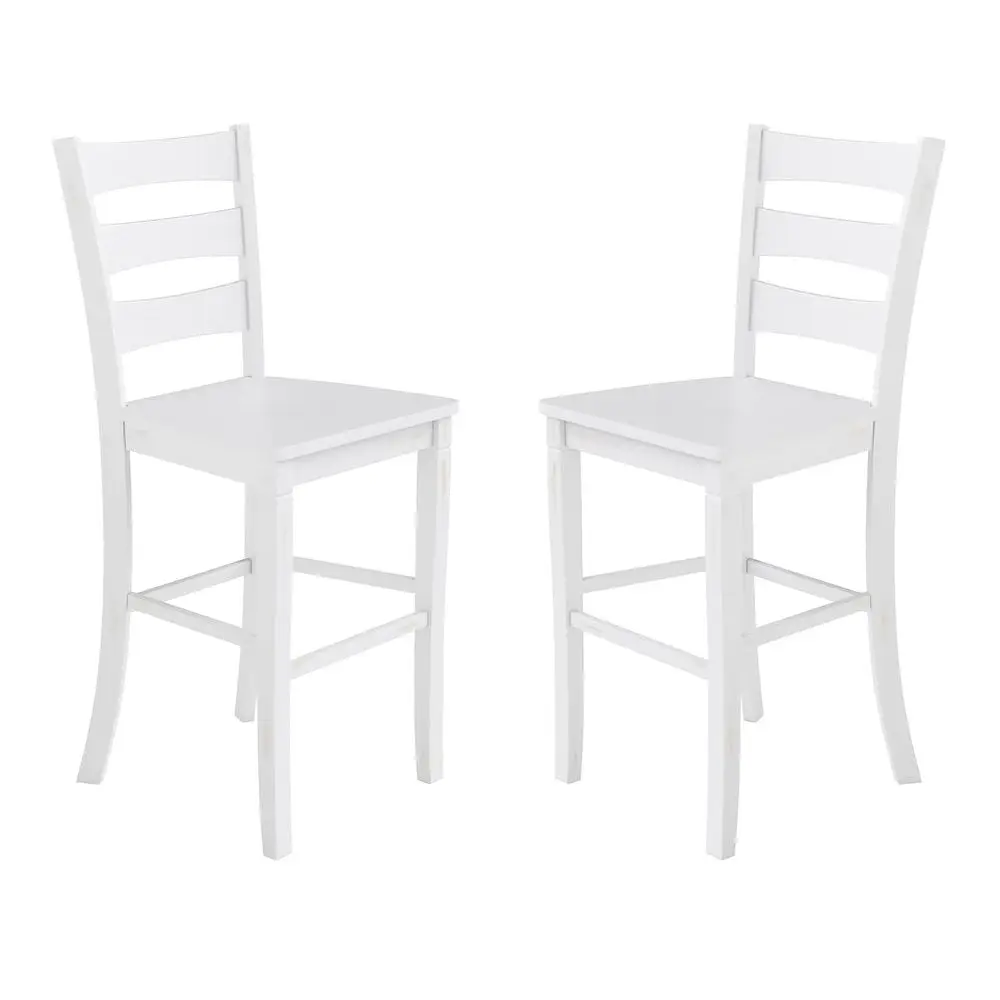 Liesel Commercial Grade Classic Ladderback Barstool Antique White Wash Solid Wood Frame Bar Height Integrated Footrest
Liesel Commercial Grade Classic Ladderback Barstool Antique White Wash Solid Wood Frame Bar Height Integrated Footrest
