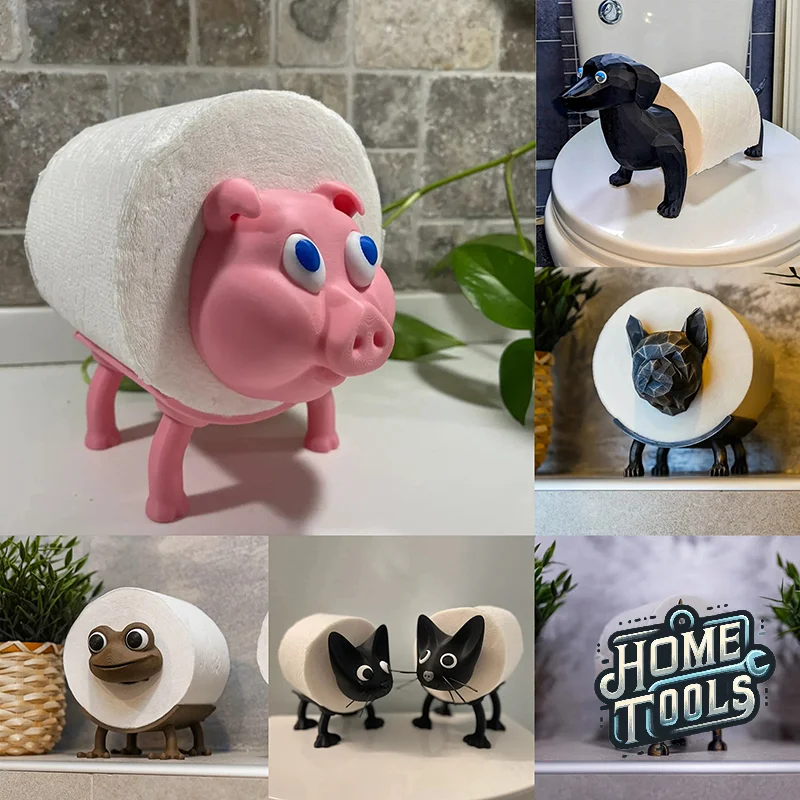 Pig Toilet Roll Holder, Frog Toilet Paper Roll Holder, 3D Printed Tissue Paper Storage Stand, Cute Bathroom Decor
Pig Toilet Roll Holder, Frog Toilet Paper Roll Holder, 3D Printed Tissue Paper Storage Stand, Cute Bathroom Decor