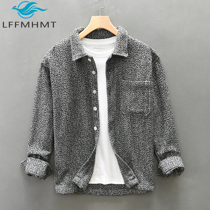 Spring Autumn Fashion Men's Long Sleeve Shirt Japan Style Solid Color Simple Basic Turn Down Collar Coats Jackets Male
Spring Autumn Fashion Men's Long Sleeve Shirt Japan Style Solid Color Simple Basic Turn Down Collar Coats Jackets Male