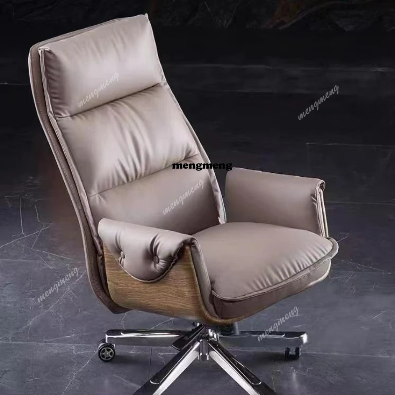 Household boss chair ergonomic reclining leather office chair study office chair
Household boss chair ergonomic reclining leather office chair study office chair