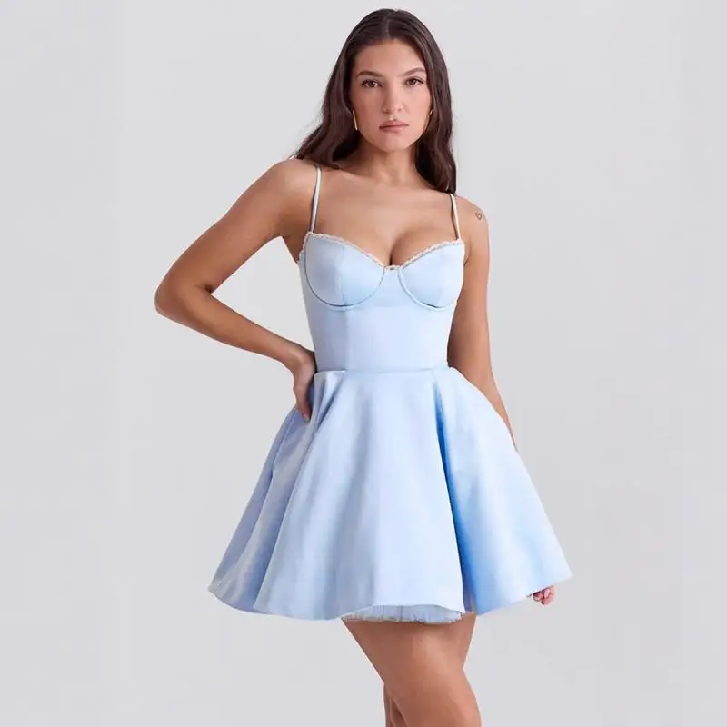 Elegant And Beautiful Women's Dresses Backless Princess Elegant Spaghetti Strap Sleeveless Solid Color Summer Dresses For Women
Elegant And Beautiful Women's Dresses Backless Princess Elegant Spaghetti Strap Sleeveless Solid Color Summer Dresses For Women