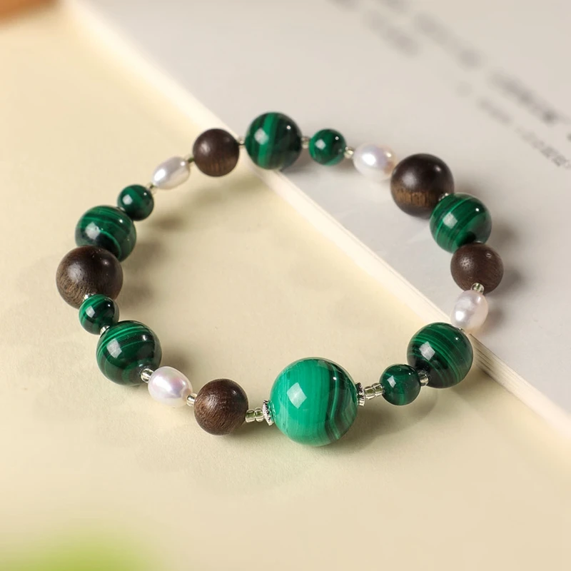 Fashion Natural Malachite Stones Freshwater Pearls Agarwood Beads Stretch Beaded Strand Bracelet Women Luxury Fine Jewelry 1622
Fashion Natural Malachite Stones Freshwater Pearls Agarwood Beads Stretch Beaded Strand Bracelet Women Luxury Fine Jewelry 1622