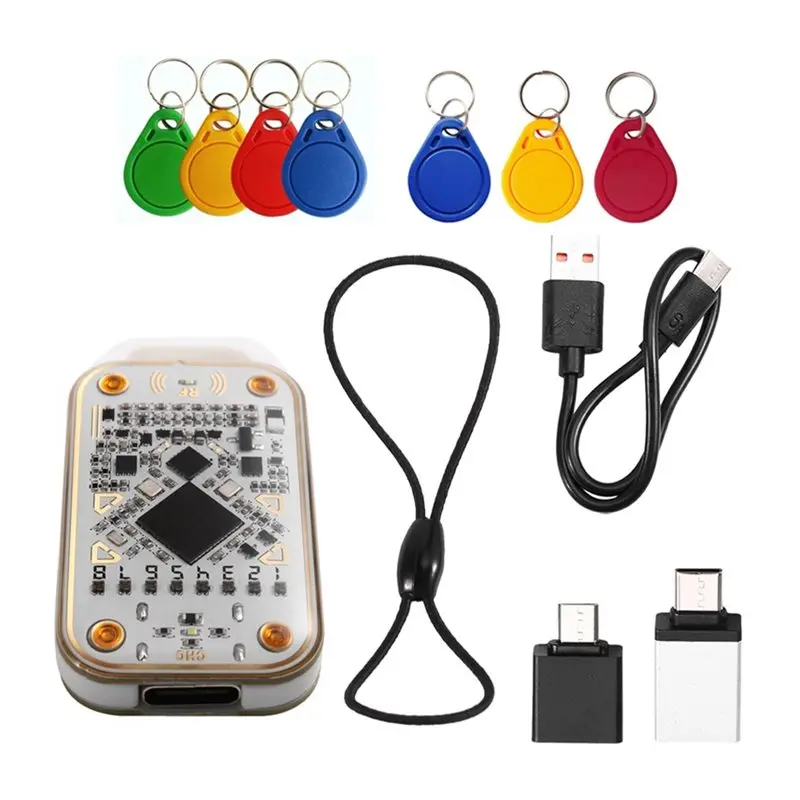ABGI-Chameleon V3.0 125Khz 13.56Mhz RFID Smart Chip Reader+ 8X UID/CUID Keychain Read Write Copier ID IC Card Smart Tag Copy
ABGI-Chameleon V3.0 125Khz 13.56Mhz RFID Smart Chip Reader+ 8X UID/CUID Keychain Read Write Copier ID IC Card Smart Tag Copy