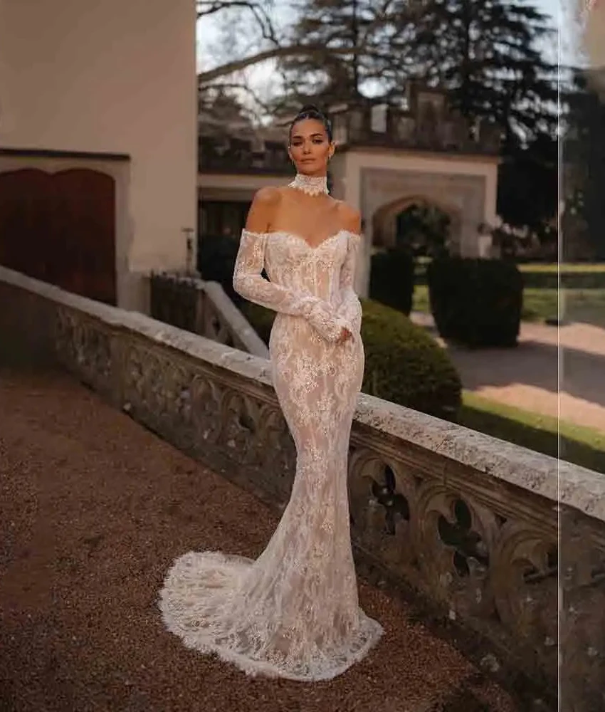 Customized Exquisite Tulle Appliques Off the Shoulder Evening Dress Delicate Long Sleeves Sweetheart فساتين سهرة
Customized Exquisite Tulle Appliques Off the Shoulder Evening Dress Delicate Long Sleeves Sweetheart فساتين سهرة