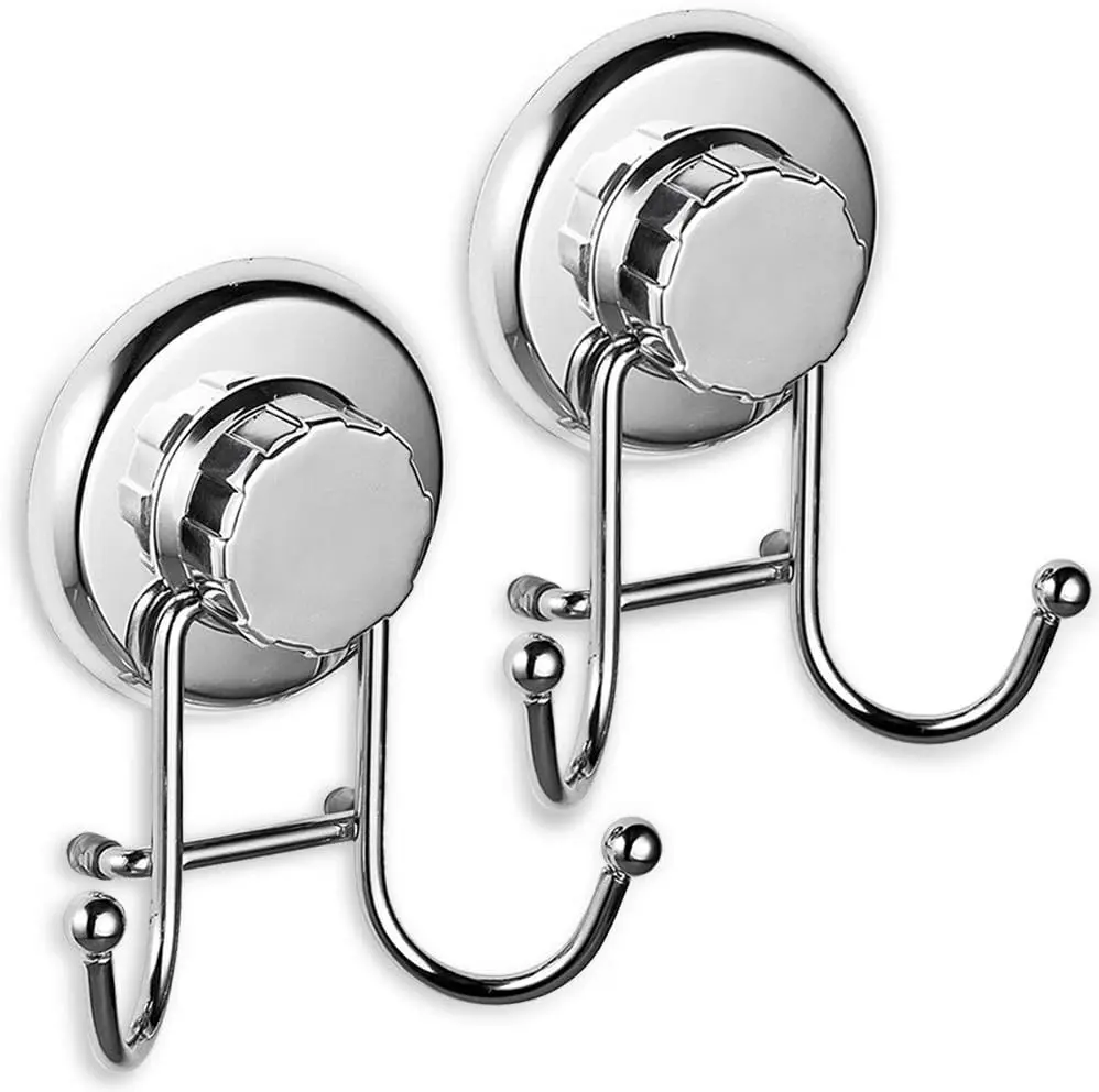Strong Vacuum Suction Cup Hooks for Towel, Bathrobe, Loofah - Stainless Steel, Rust Proof, No Drilling - 22 lbs Hold, 2 Pack
Strong Vacuum Suction Cup Hooks for Towel, Bathrobe, Loofah - Stainless Steel, Rust Proof, No Drilling - 22 lbs Hold, 2 Pack