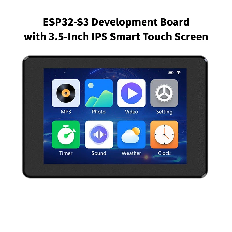 ESP32‑S3 Development Board with 3.5‑Inch IPS Smart Touch Screen, Built‑in Firmware, Wi‑Fi Bluetooth, Battery Support
ESP32‑S3 Development Board with 3.5‑Inch IPS Smart Touch Screen, Built‑in Firmware, Wi‑Fi Bluetooth, Battery Support