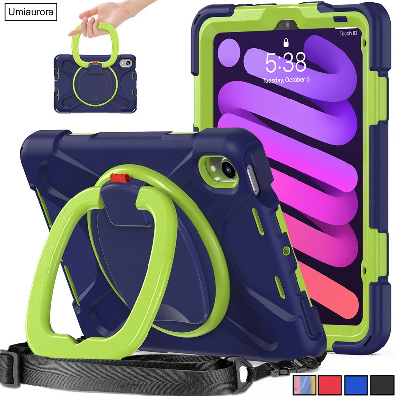 For IPad Mini 4 5 7.9" Mini 6 7 8.3 inch A17 Pro A2993 A2995 Shockproof PC Tablet Case Pull Ring Stand Strap Rugged Cover Funda
For IPad Mini 4 5 7.9" Mini 6 7 8.3 inch A17 Pro A2993 A2995 Shockproof PC Tablet Case Pull Ring Stand Strap Rugged Cover Funda