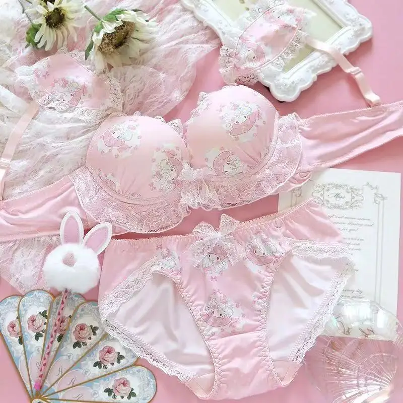 Sanrio Bra Set Hello Kitty Kawaii Sweet Underwear Panties Bra Set Push-Up Bra Comic Underwear Sexy Pure Desire Bra Girl Gift
Sanrio Bra Set Hello Kitty Kawaii Sweet Underwear Panties Bra Set Push-Up Bra Comic Underwear Sexy Pure Desire Bra Girl Gift