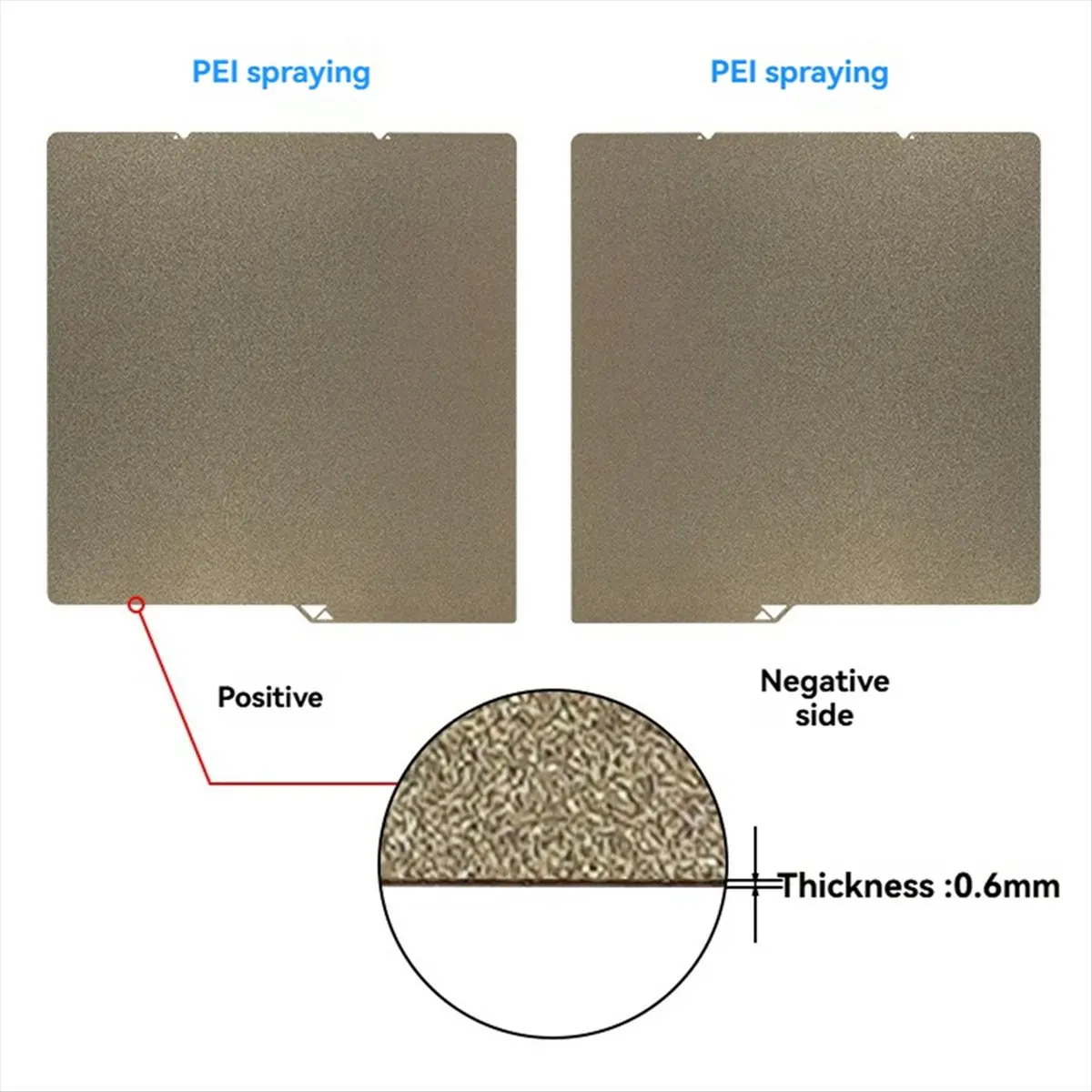 L70A Double-Side Coated Pei Steel Sheet for Anycubic Kobra S1 Plate Pei Sheet 264x276mm PEI Build Plate
L70A Double-Side Coated Pei Steel Sheet for Anycubic Kobra S1 Plate Pei Sheet 264x276mm PEI Build Plate