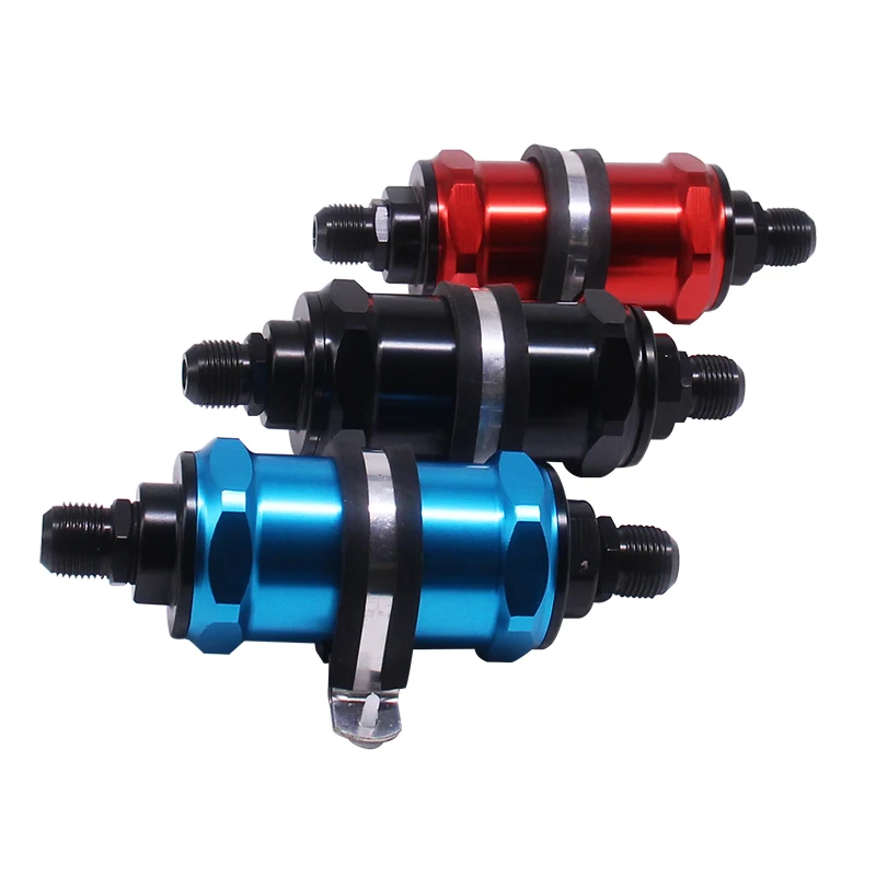 54Mm AN6/AN8/AN10 gasoline filter in-line fuel filter E85 ethanol with stainless steel bracket
54Mm AN6/AN8/AN10 gasoline filter in-line fuel filter E85 ethanol with stainless steel bracket