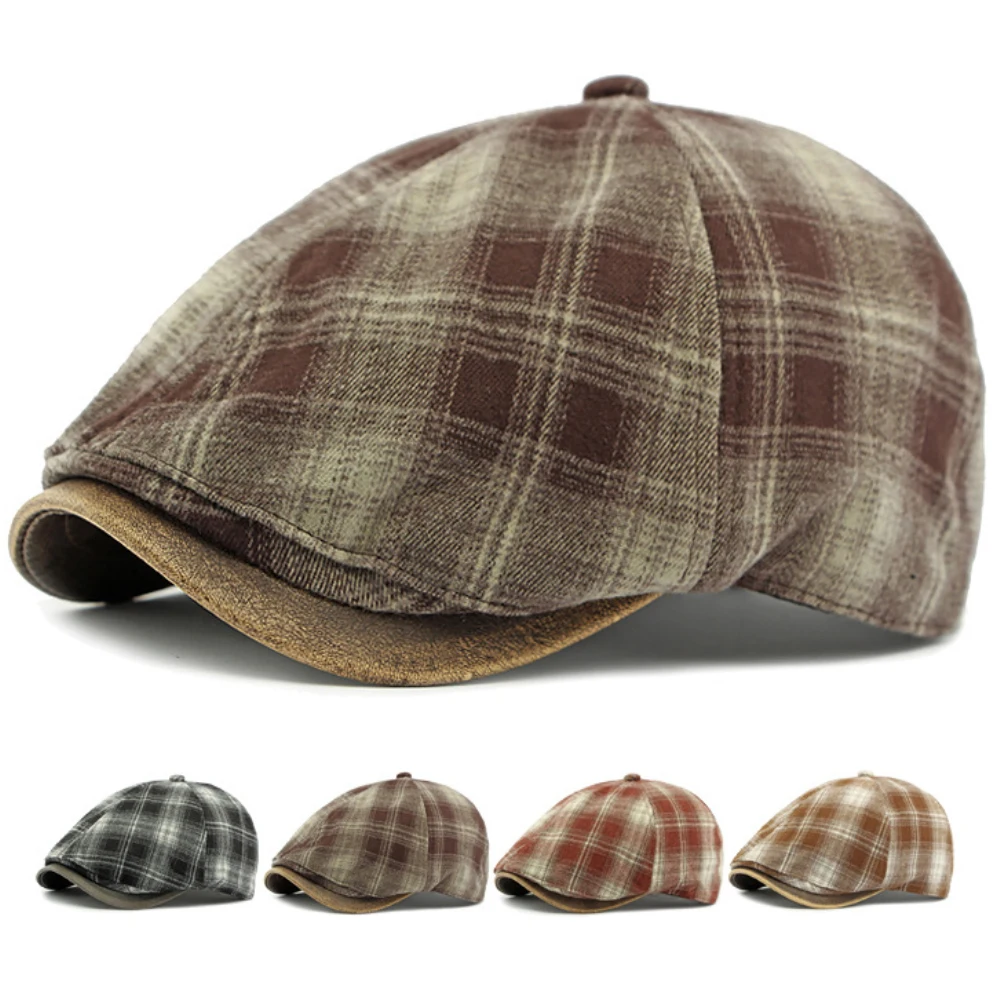 HT4574 Berets Spring Autumn Winter Hat Caps for Men Women Flat Octagonal Cap Artist Beret Hats Vintage Plaid 6 Panels Beret Caps
HT4574 Berets Spring Autumn Winter Hat Caps for Men Women Flat Octagonal Cap Artist Beret Hats Vintage Plaid 6 Panels Beret Caps