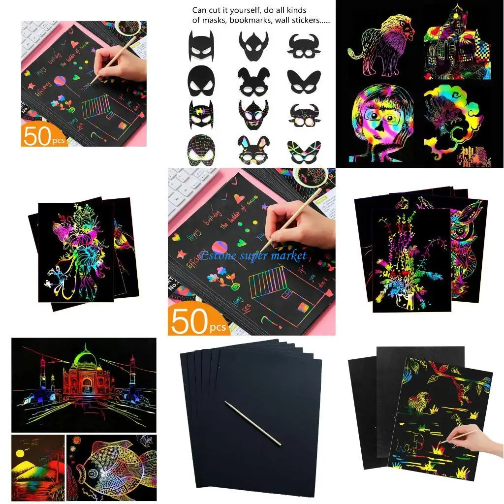 090B Kids Scratch Card with Design Early Educational with 5 Wooden
090B Kids Scratch Card with Design Early Educational with 5 Wooden